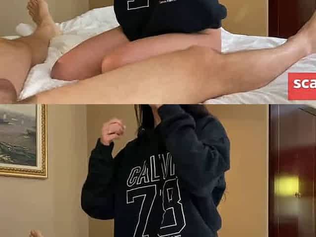 Hoodie-wearing Blowjob Queen Gets a Cumshot Surprise