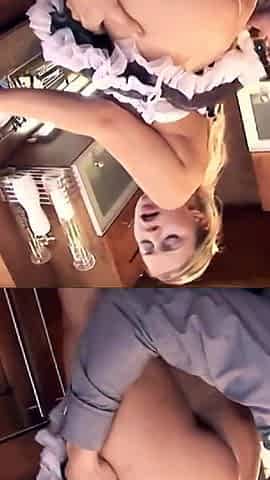 The hot young employee of the house gets her wages in a different form today