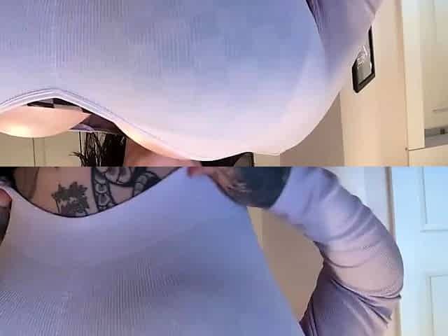 Big boob babe masturbating