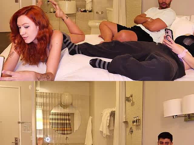 Amateur Threesome Double BJ, Riding and Boobs Cumshot