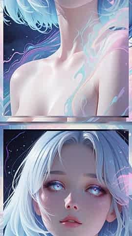 Aesthetic Ai Art: Ethereal Nude Portraits in Neon Dreams