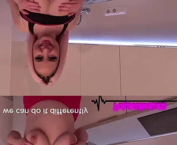 Maria Gail tastes pizza with sperm and has sex on the edge of the cliff