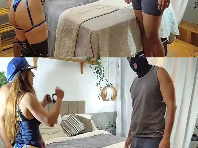 Gostosa Pegou Dois Mascarados No Flagra With Cintia Lara, Carioca Master And Anal Orgasm