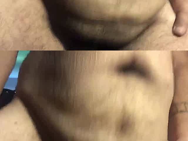 FTM bear chub rides my sex toy cum hands free