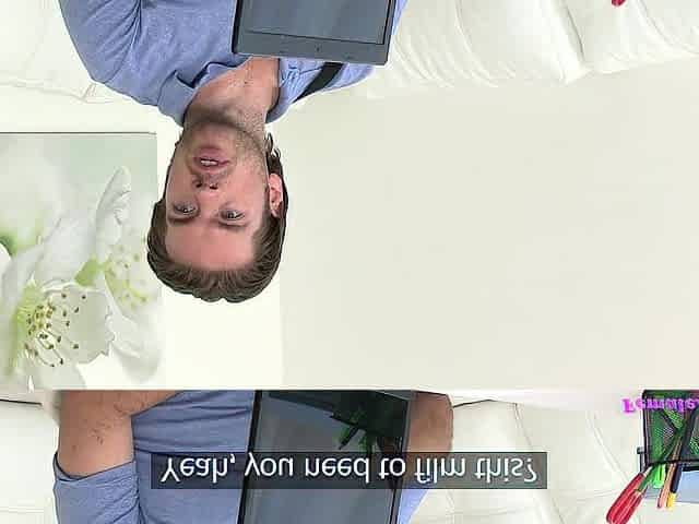 British Male TV actor give a Perfect Performance in his Porn Audition - Female Agent