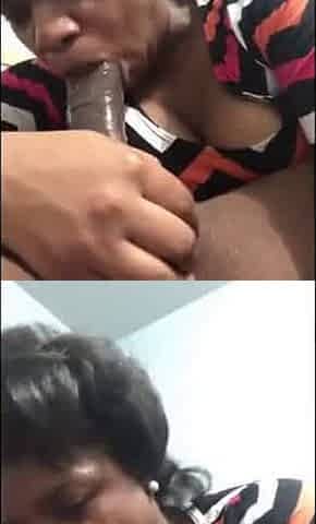 Sloppy Amateur Deepthroats a Big Black Cock