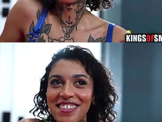 Tattooed whore DPed by large ebony ramrods