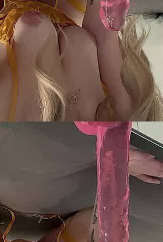 Dirtytalk vibrator banging blond Euro mother I'd like to fuck - Full version on my F2F