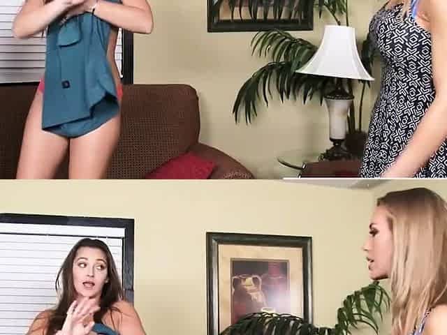 Cuties Dani Daniels and Nicole Aniston sharing cock