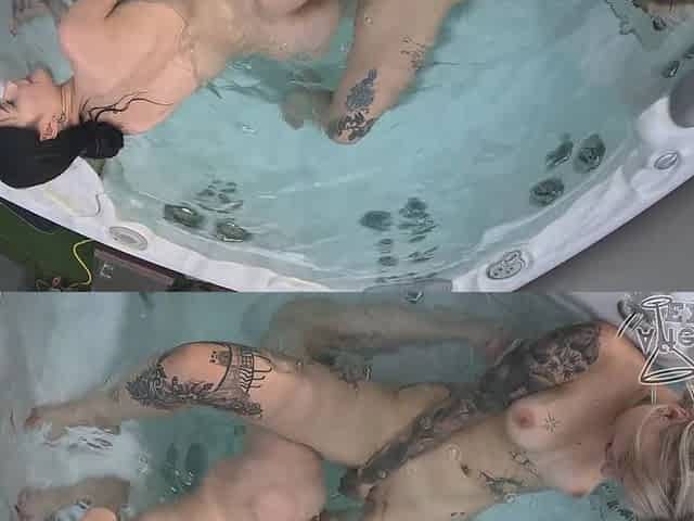 Matty Mila Perez Underwater Double Dildo Lesbian Sex With Her Friend Cheri