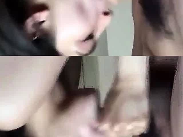 Coed Gives Amateur Blowjob with Facial