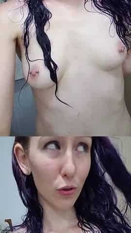 Colored Hair in Shower