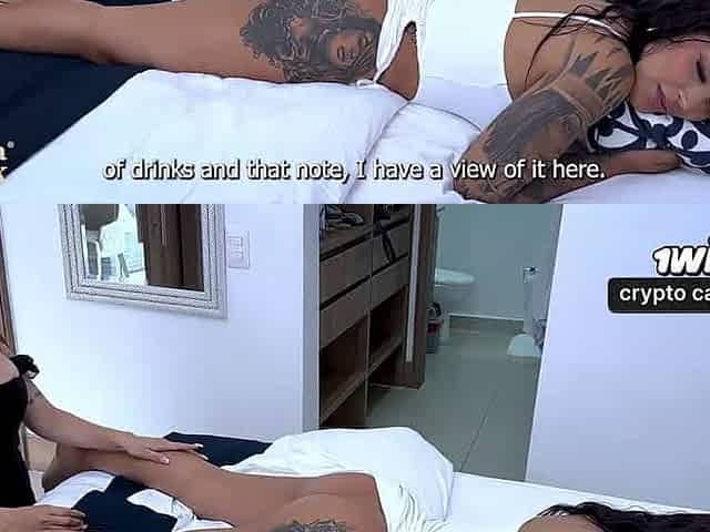 Mariana Martix and Andrea Castro, two hot Columbianas, indulge in sultry lezzy hump with hefty booty and tits, tribbing and cunn