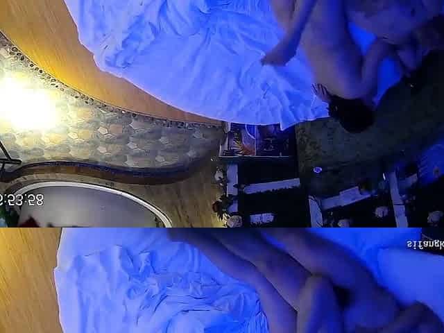 Hot brunette amateur MILF rides hubbys cock