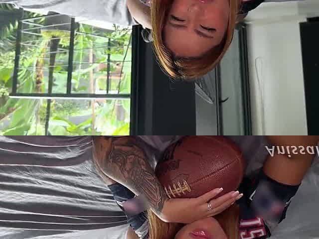 Lewd stepsister lost her soccer game but won a valuable screw