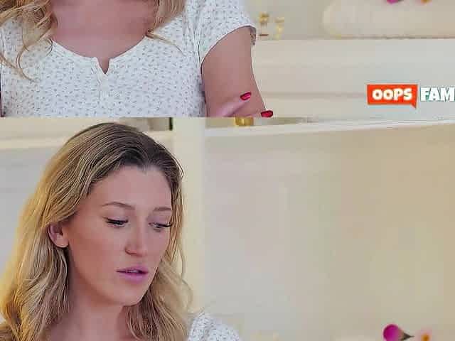 Slender Stepsister Addison Vodka Teases Her Bald Vagina with Toothbrush then ...