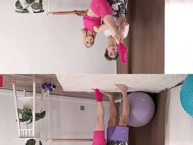 Blond lets it permeate her booty, shows flexibility and takes the spunk fountain