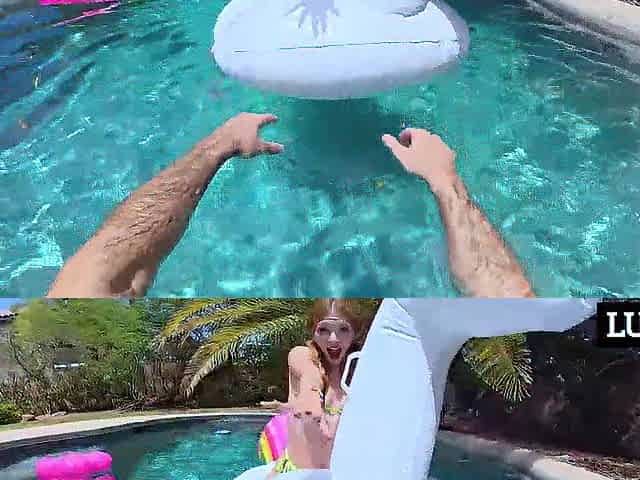 Redhead Cum Wench Gets Her Snatch Turned Into A Sprinkler
