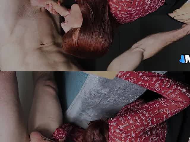 Red-haired wench likes hard sex and meaty slaps in the face