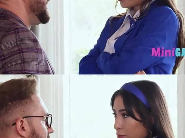Misbehaving Teen Gets Tutored By Step Daddy