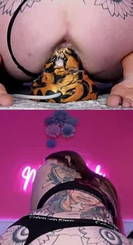 Taking HUGE Knotted Bad Dragon Dildo and Stretching my