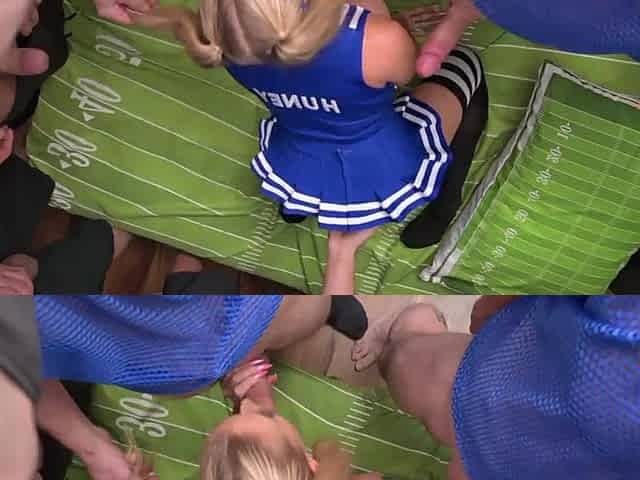 Cheerleader Group-fucked By Whole Football Team