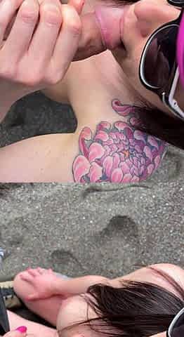 Hot blowjob from a brunette in POV