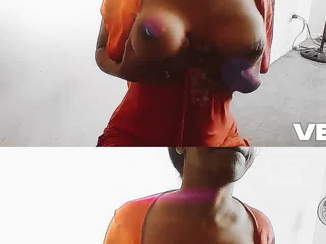 BLINDFOLD BLOWJOB BIG DICK SUCK COSPLAY PEACH DRESS SLIM SKINNY