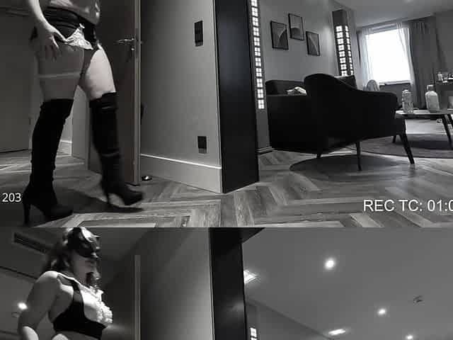 Home Visit to the User - Cheeky Cleaning Show and Hot Pee on the Living Room Floor!