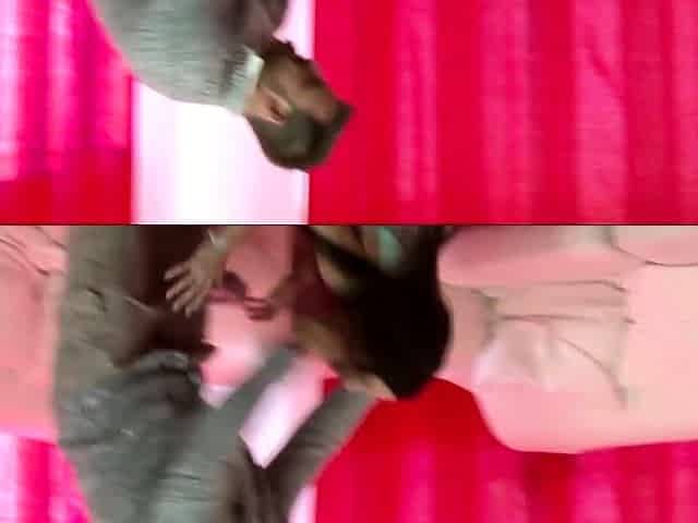 Passionate brunette takes a big cock