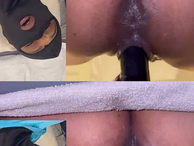 black squirt on sex-toy mask moist climax