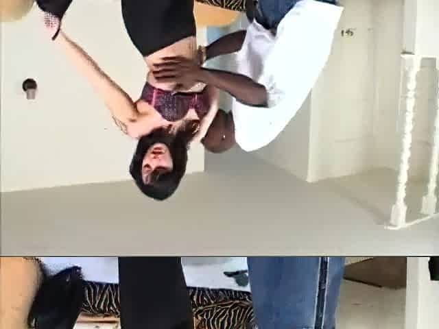White Angel Put Her Butt on Ebony Chap to Get the Abode
