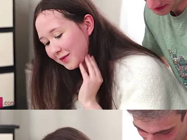Overweight teen likes to screw with her boyfriend