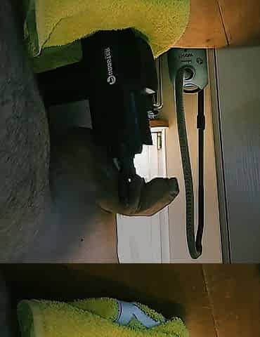I started to clean the room, but the wish to cum won!