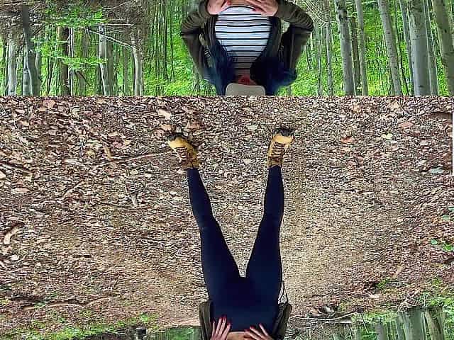 Outdoor risky bang in forest - Tonny and Mia