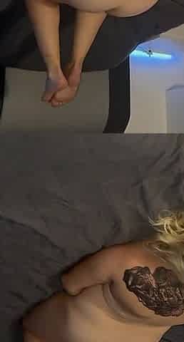 Blonde Gets It Naked on the Bed Wet Pussy Horny Couple Intense Orgasm