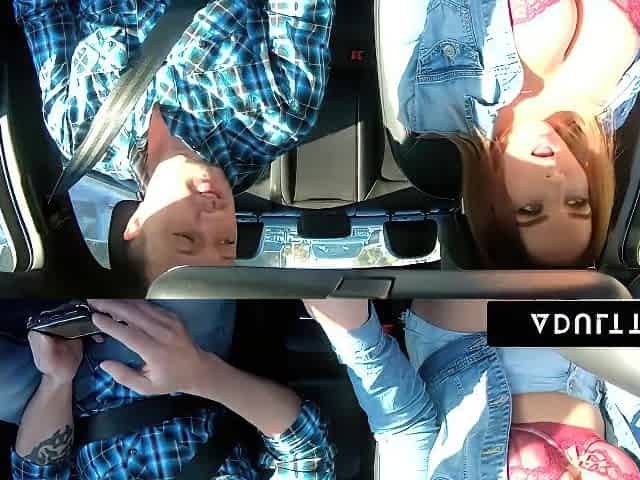 Natasha Nice, Taxi Driver And Mark Zane - Naughty Teases Passenger With Her Big Natural Tits For 5 Stars