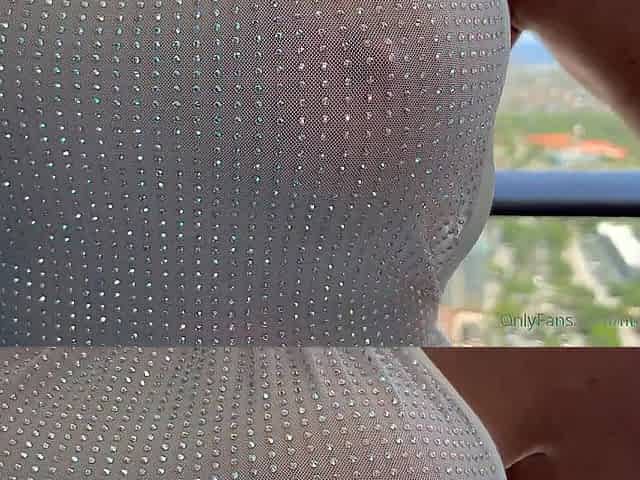 Hawt Wife Jewels Shows Off Fit Body on Balcony In advance of Sucking Giant Thick BBC