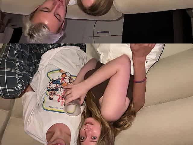 At the party, my boyfriend and I tried our ally's