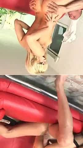 Aleska Diamond teen sucks and fucks cock in her ass for hot cum