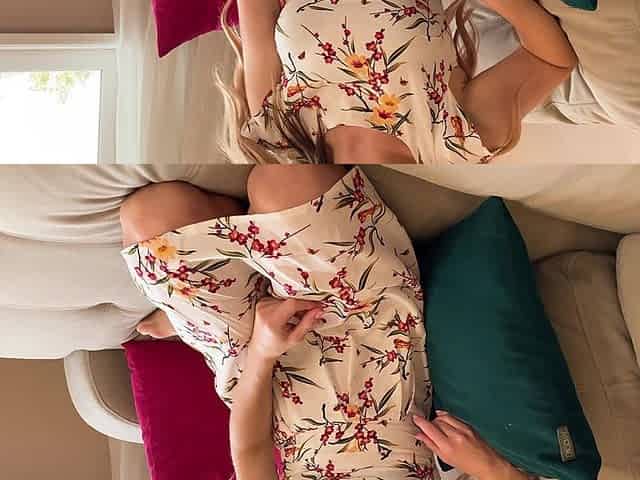 Real Cheating with Wife's Best Friend While Wife Is at Work - Russian Amateur with Conversations