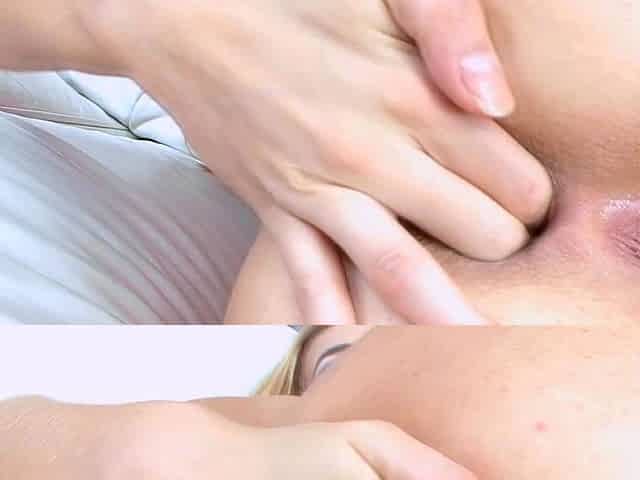 Skinny blonde gets anal fucked