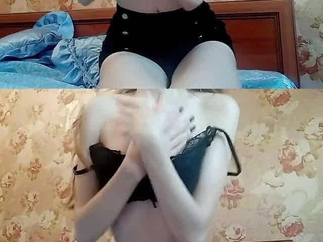 schoolgirl bored alone at home