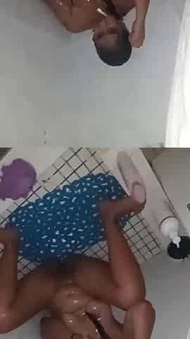 In shower