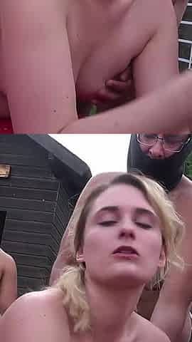 Epic Outdoor Creampie Gangbang Melina May