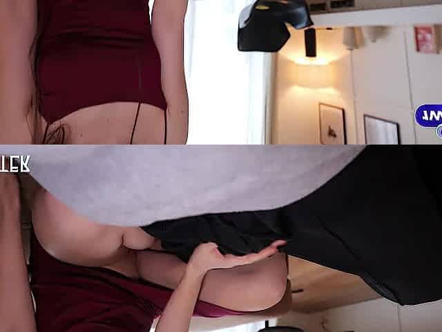 Filled her up previous to a walk.Gorgeous hotty in a suit pleasures a large dong