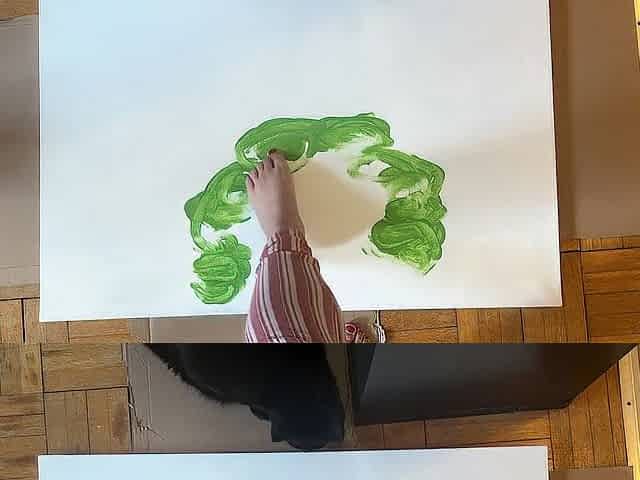 Painting in a Bush with my Feet!