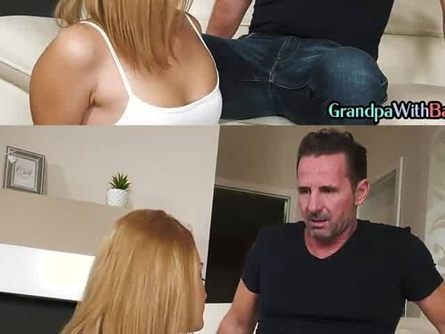Lucky DILF get blowjob from sexy bitch