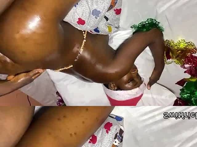 Pleasant holiday free bang with Black stepsister