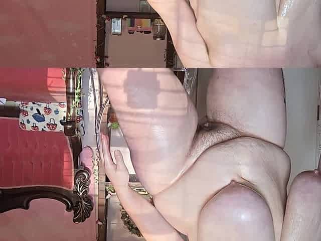 Oiled Dildo Riding and Armpit Licking